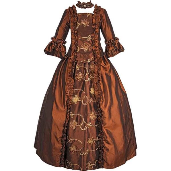 Brown Baroque Renaissance Gown MCI183 Medieval Collectibles