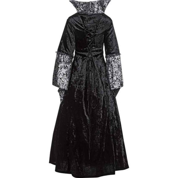 Countess Dracula Dress - Black and Silver - MCI-215 - Medieval Collectibles