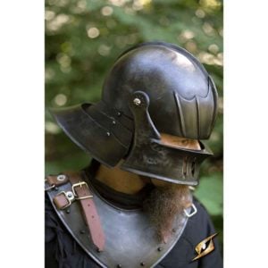 Gothic Sallet Helmet – Dark Metal Finish