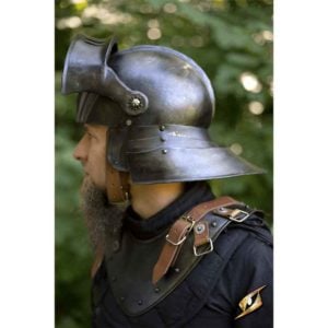 Gothic Sallet Helmet – Dark Metal Finish