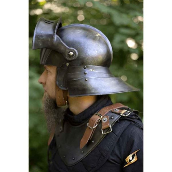 Gothic Sallet Helmet – Dark Metal Finish