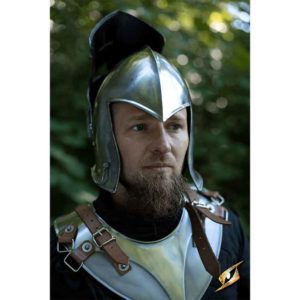 Visored Barbuta Helmet