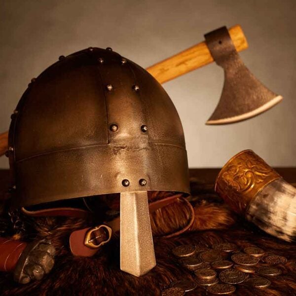 Viking Spangenhelm - Dark Metal Finish