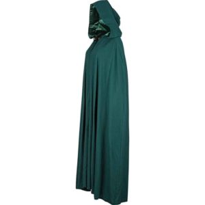 Medieval Hooded Cloak with Leather Fastener