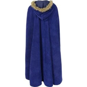 Fur Trimmed Cloak with Hood
