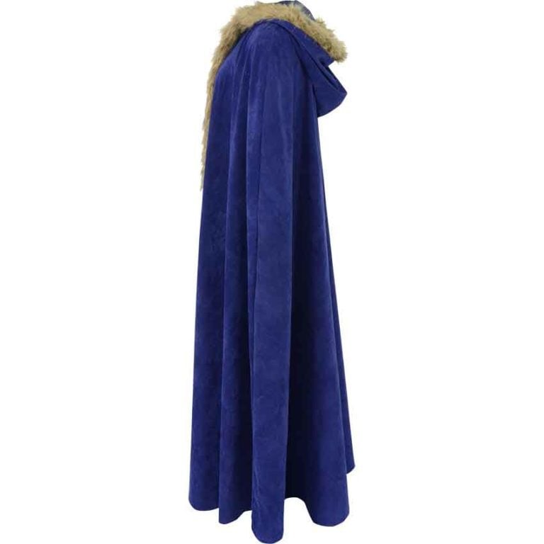 Fur Trimmed Cloak with Hood