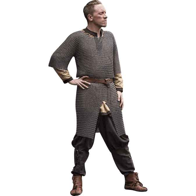 Medieval chain mail hauberk armor for sale
