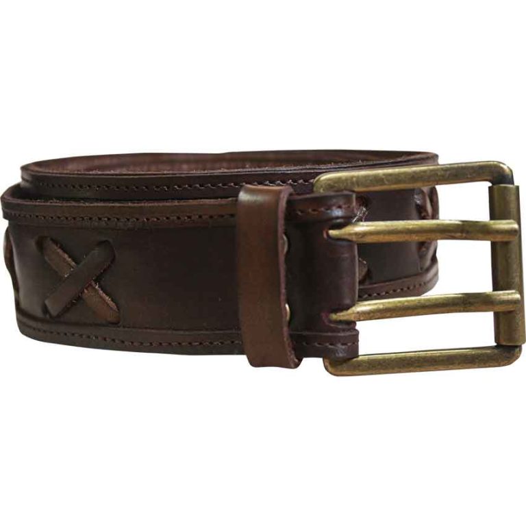 Crossed Leather Belt - MCI-371 - Medieval Collectibles