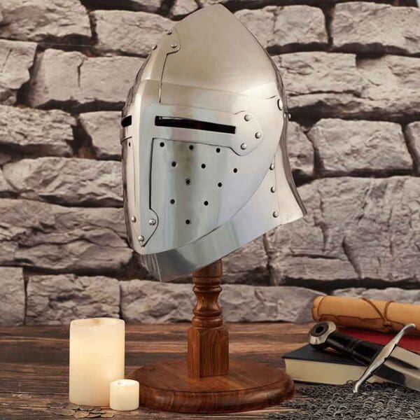 14th Century Sugar Loaf Visored Helmet