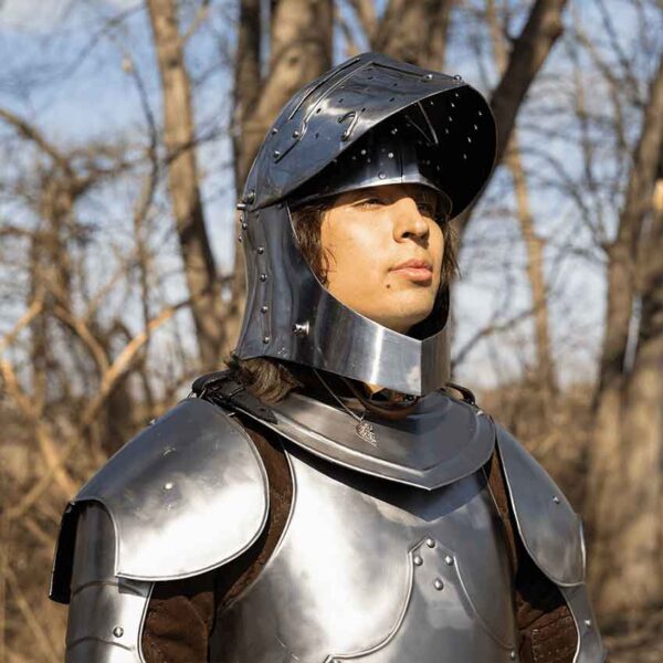 14th Century Sugar Loaf Visored Helmet