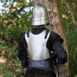 Steel Halanor Barbuta Helmet