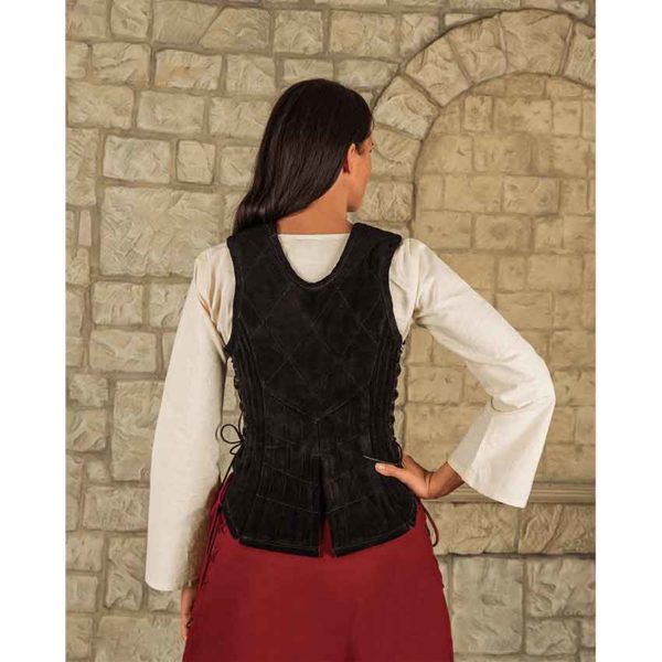 Lucy Padded Suede Bodice - MY100119 - Medieval Collectibles