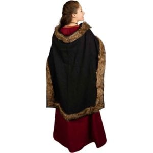 Bjorn Fur Trimmed Cape