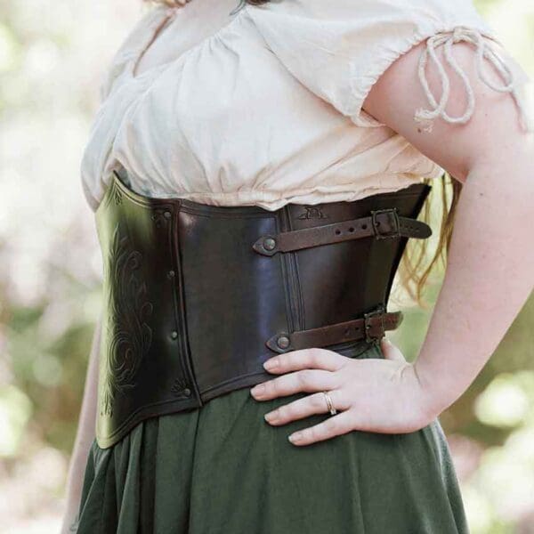 Floral Isolde Leather Bodice