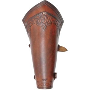 Lancelot Embossed Leather Bracers