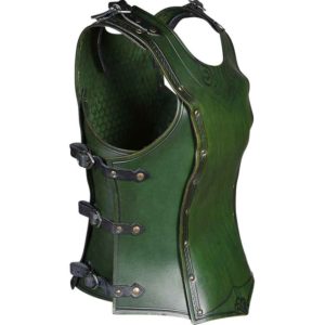 Artemis Embossed Leather Cuirass for Ladies