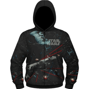 Space Battle Embossed Fleece Hoodie