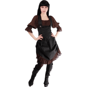 Steampunk Brocade Underbust Pinafore Dress