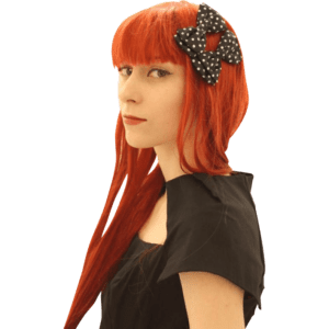 Retro Satin Polka Dot Bow Hairclips