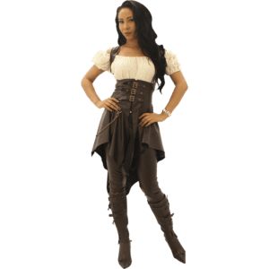 Golden Steam Skirted Buckle Vest
