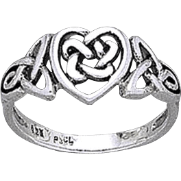 Celtic Heart and Knotwork Ring