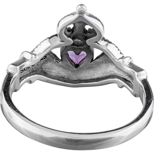 Jeweled Irish Claddagh with Marcasite Ring