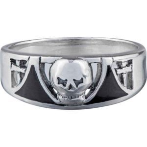 Inlaid Silver Skull Ring