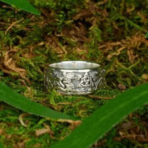 Celtic Dragons Silver Ring