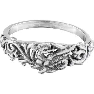 Dragon Scroll Silver Ring