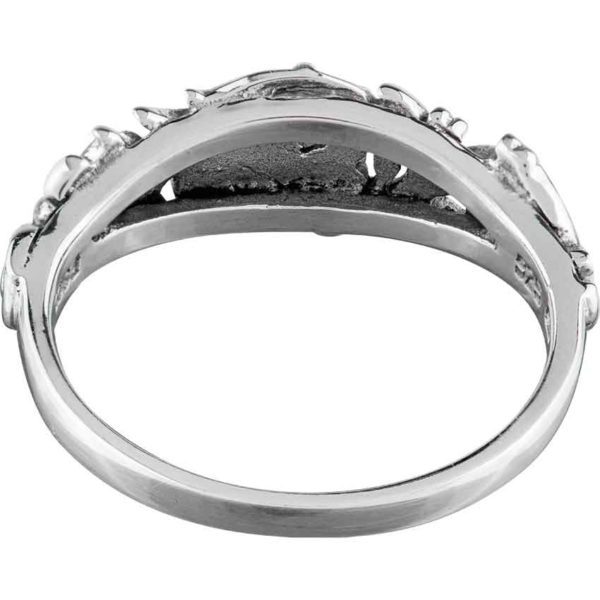 Dragon Scroll Silver Ring