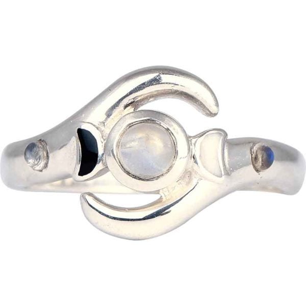 White Bronze Lunar Tides Ring