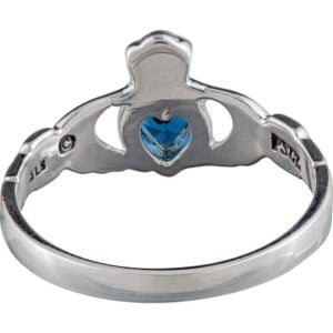 Celtic Claddagh Birthstone Ring