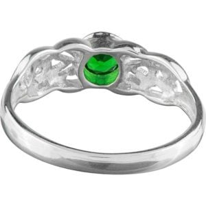 Celtic Knot Round Gemstone Ring