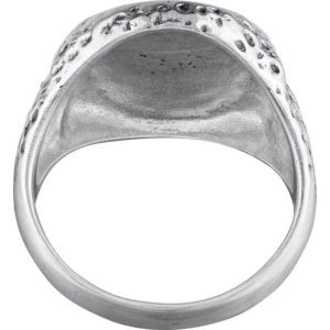 White Bronze Seal of Solomon Ring