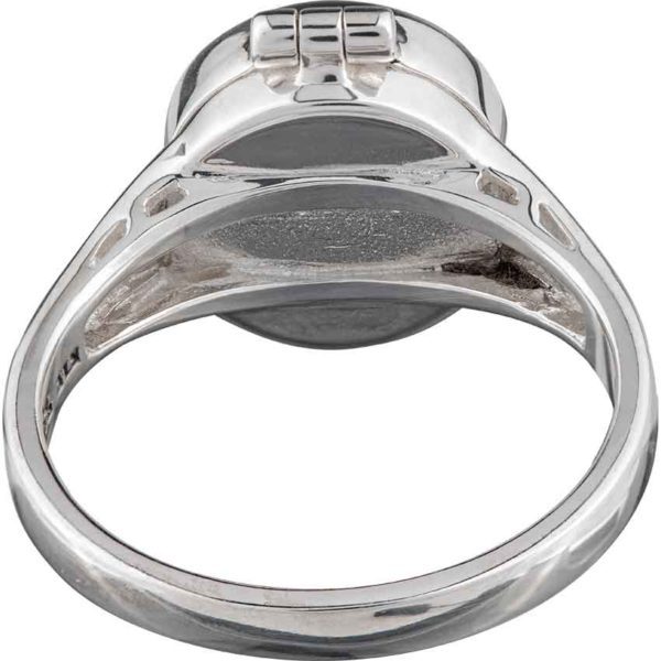 White Bronze Trinity Knot Poison Ring