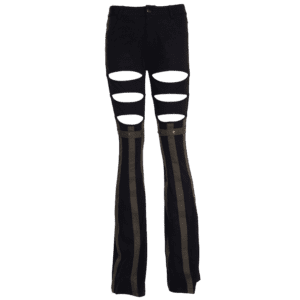 Steampunk Exposed Thigh Striped Pants