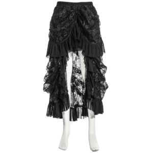 Two Length Gathered Lace Skirt