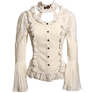 Steampunk Choker Neck Blouse