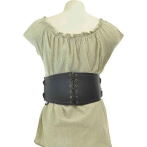 Laced Leather Corset Belt