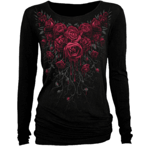Blood Rose Womens Long Sleeve Shirt