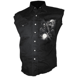 Night Church Sleeveless Stone Wash Shirt