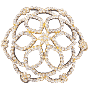Rhinestone Pointed Petal Hair Bun Cover