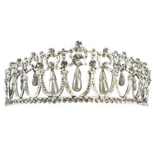 Pearl Dropper Rhinestone Crown