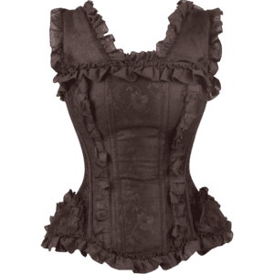 Burlesque Brocade Brown Overbust Corset