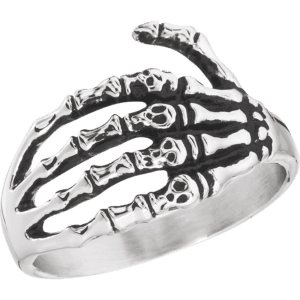 Stainless Steel Hand Skull Ring