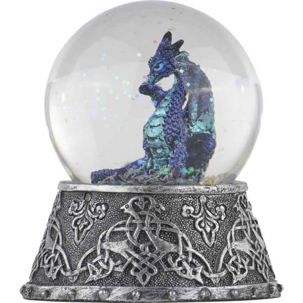 Celtic Ice Dragon Snow Globe