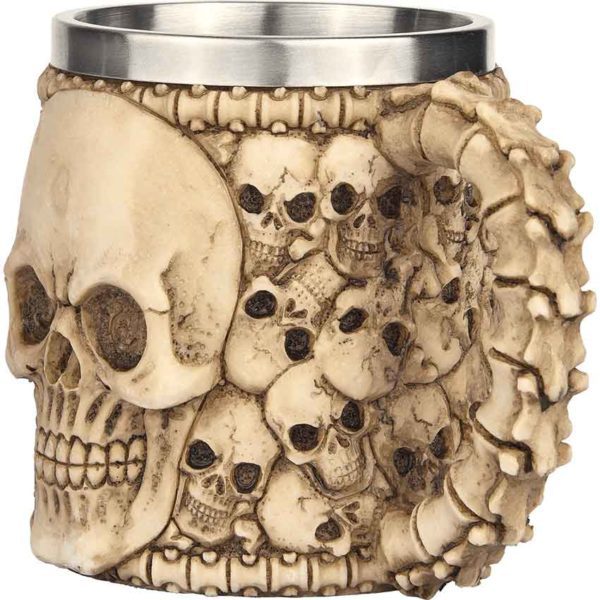 Steel Insert Skull and Bones Tankard