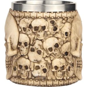 Steel Insert Skull and Bones Tankard