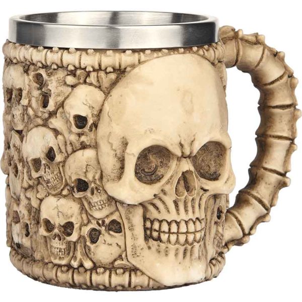 Steel Insert Skull and Bones Tankard