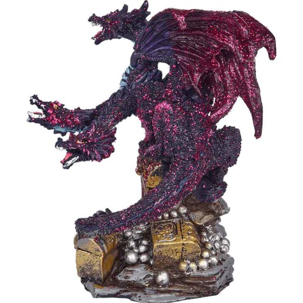 3 Headed Dragon Guarding Treasure Statue